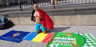 Paul Georgescu a devenit primul român care a înotat 1.600 de metri în apă îngheţată