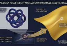 Secretele găurilor negre și masa bozonilor Higgs: O soluție geometrică în șapte dimensiuni