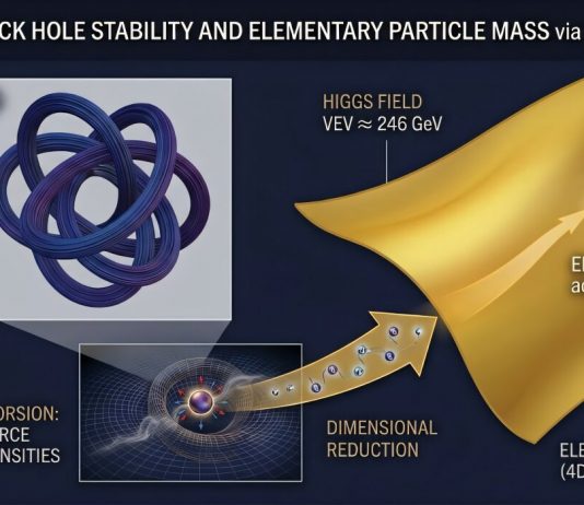 Secretele găurilor negre și masa bozonilor Higgs: O soluție geometrică în șapte dimensiuni